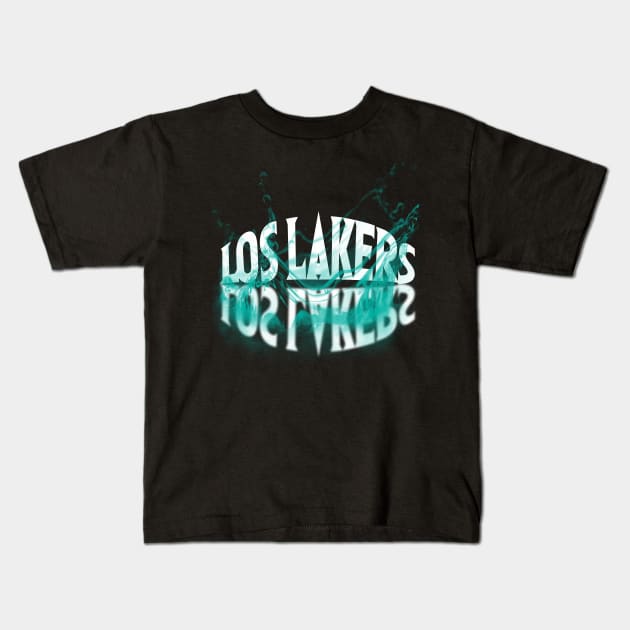 los lakers water Kids T-Shirt by MAU_Design